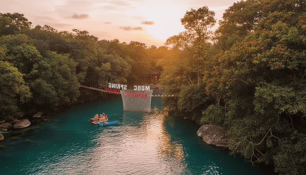 Nghỉ dưỡng, trải nghiệm nhiều hoạt động th&uacute; vị tại suối Nước Moọc .